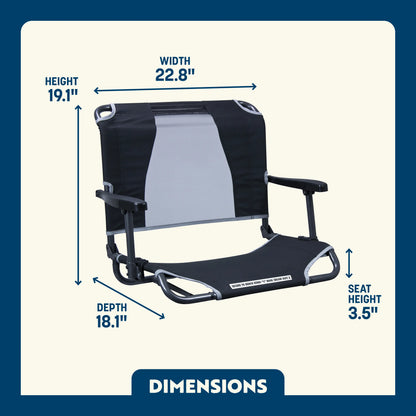 Big Comfort Stadium Chair™ with Armrests - Easy Set