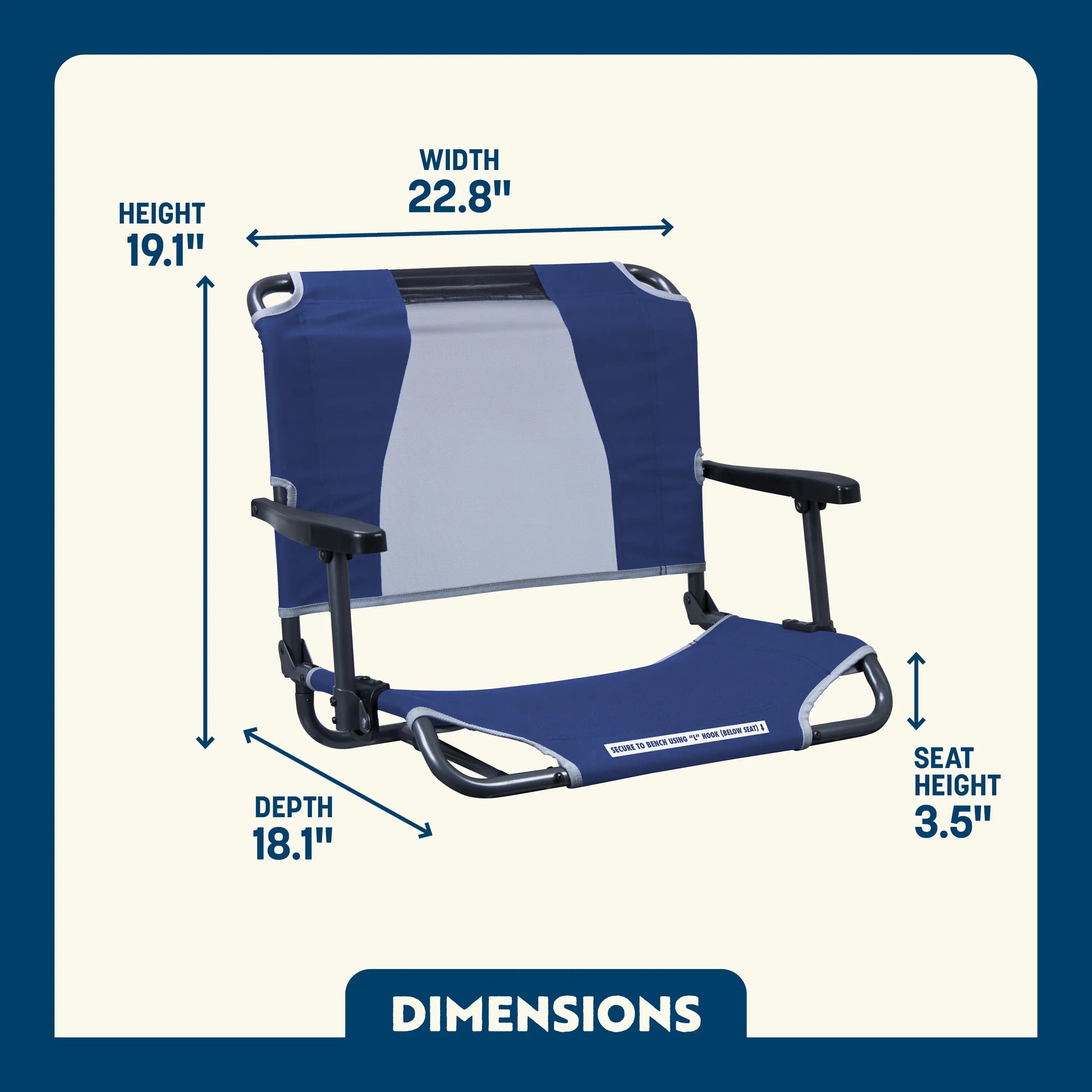 Big Comfort Stadium Chair™ with Armrests - Easy Set