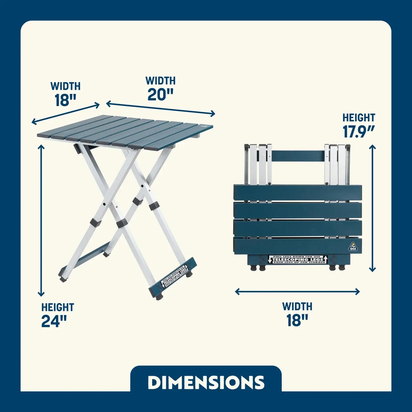 Compact Camp Table 20™ - Daily Set