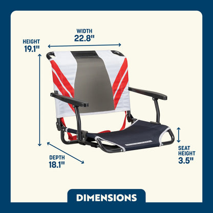 Big Comfort Stadium Chair™ with Armrests - Easy Set