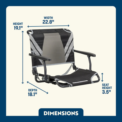 Big Comfort Stadium Chair™ with Armrests - Easy Set