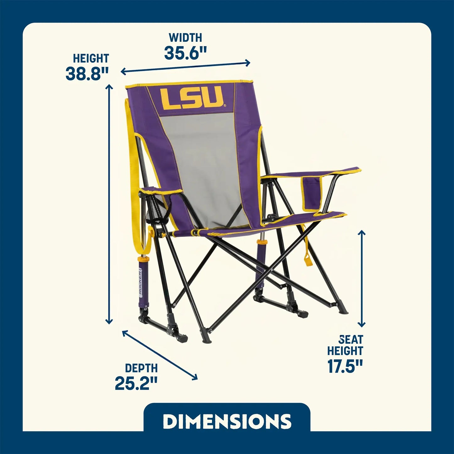 College Comfort Pro Rocker™ - LSU Tigers - Home Choice