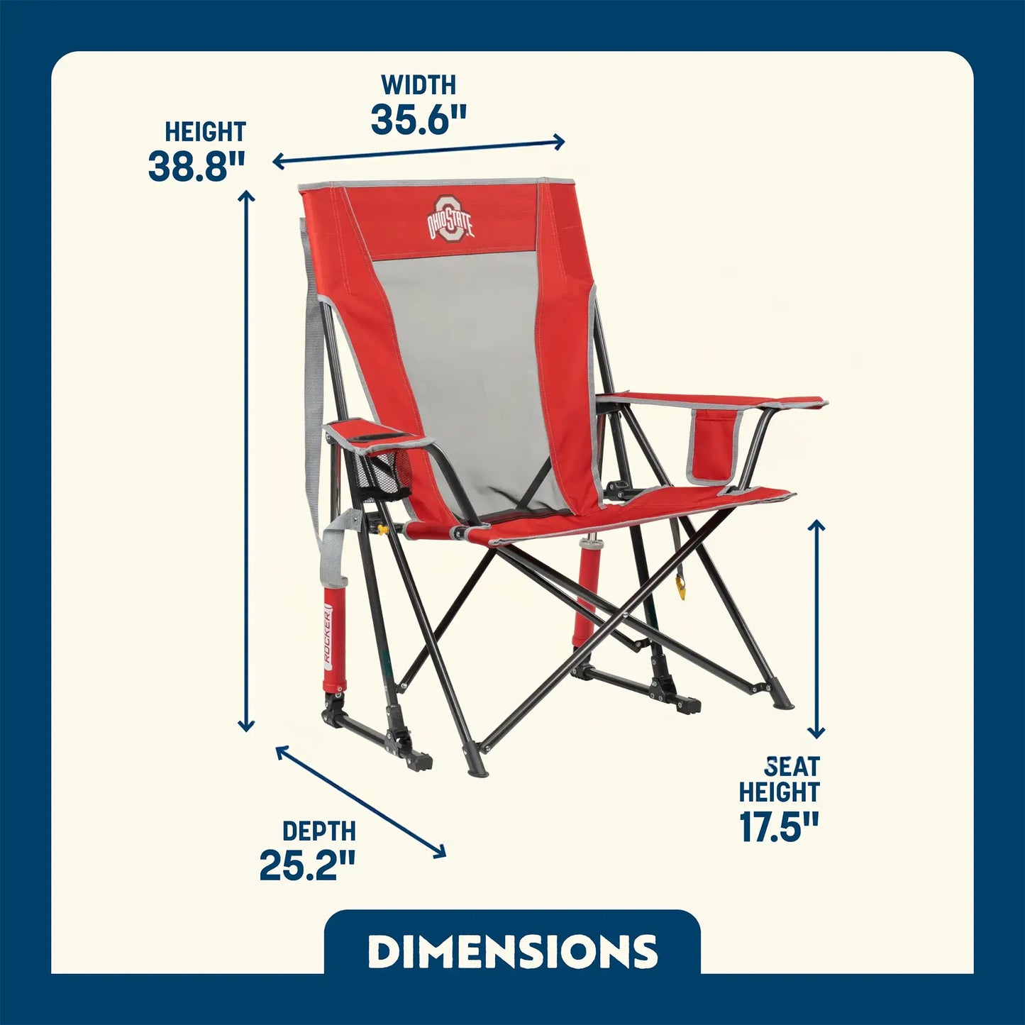 College Comfort Pro Rocker™ - Ohio State Buckeyes - Essential Set