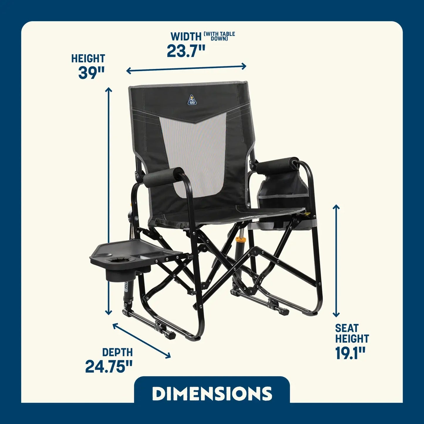 Stowaway Rocker™ with Side Table - Ready Routine