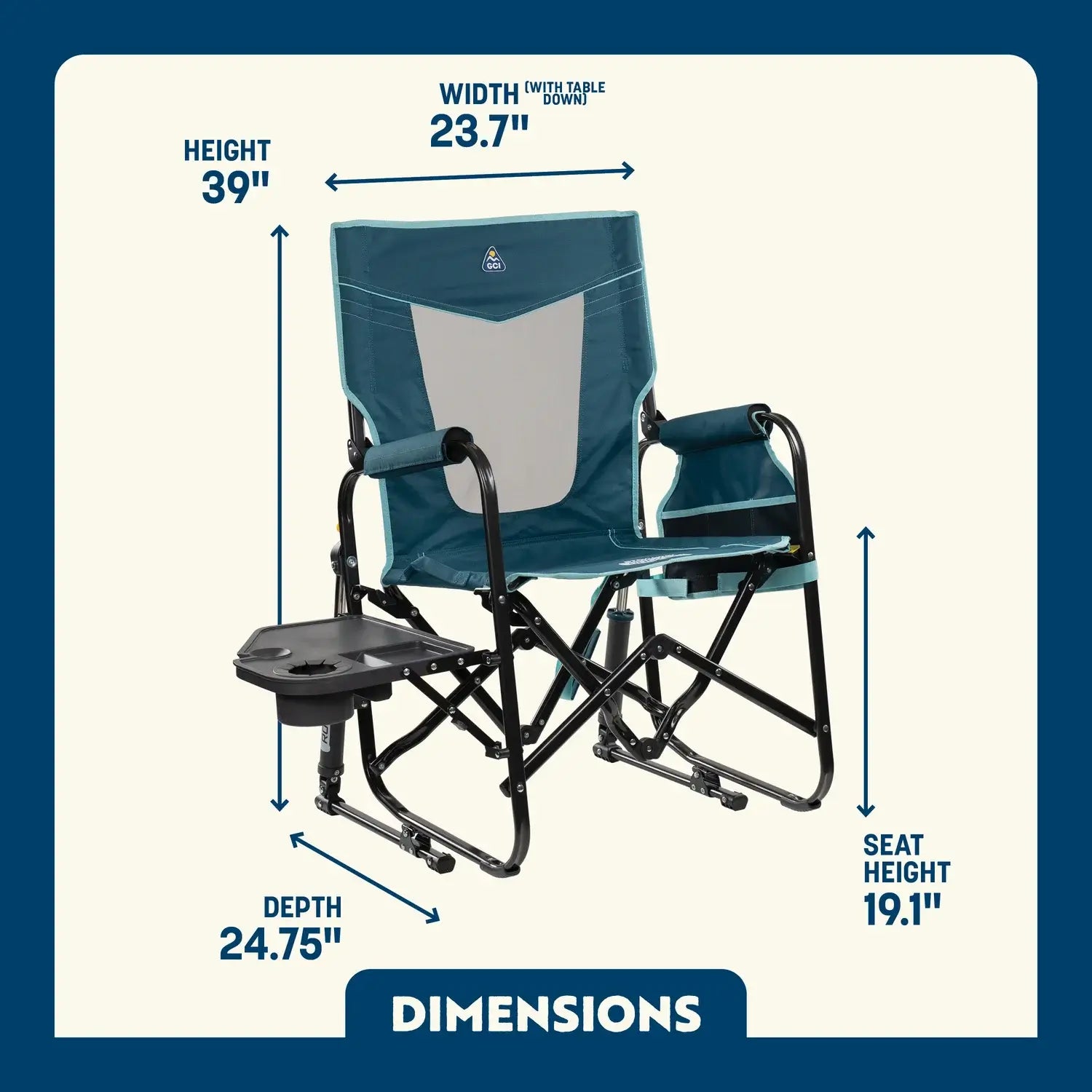 Stowaway Rocker™ with Side Table - Ready Routine